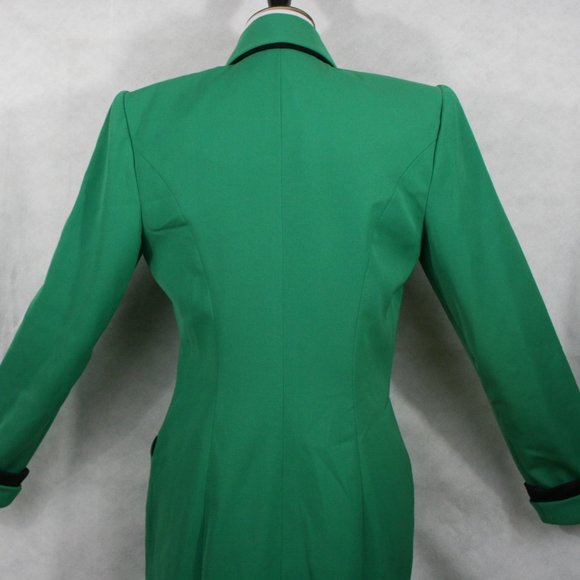 Vintage 80's R. B. Design Group Lime Green Poly Microfiber Midi Dress SZ 8 EUC - Picture 7 of 12